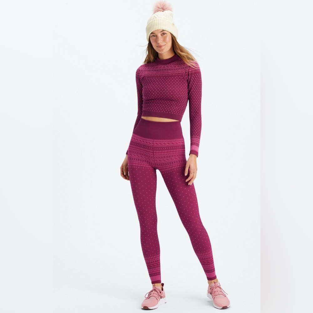 Fabletics Pink Patterned Activewear Set